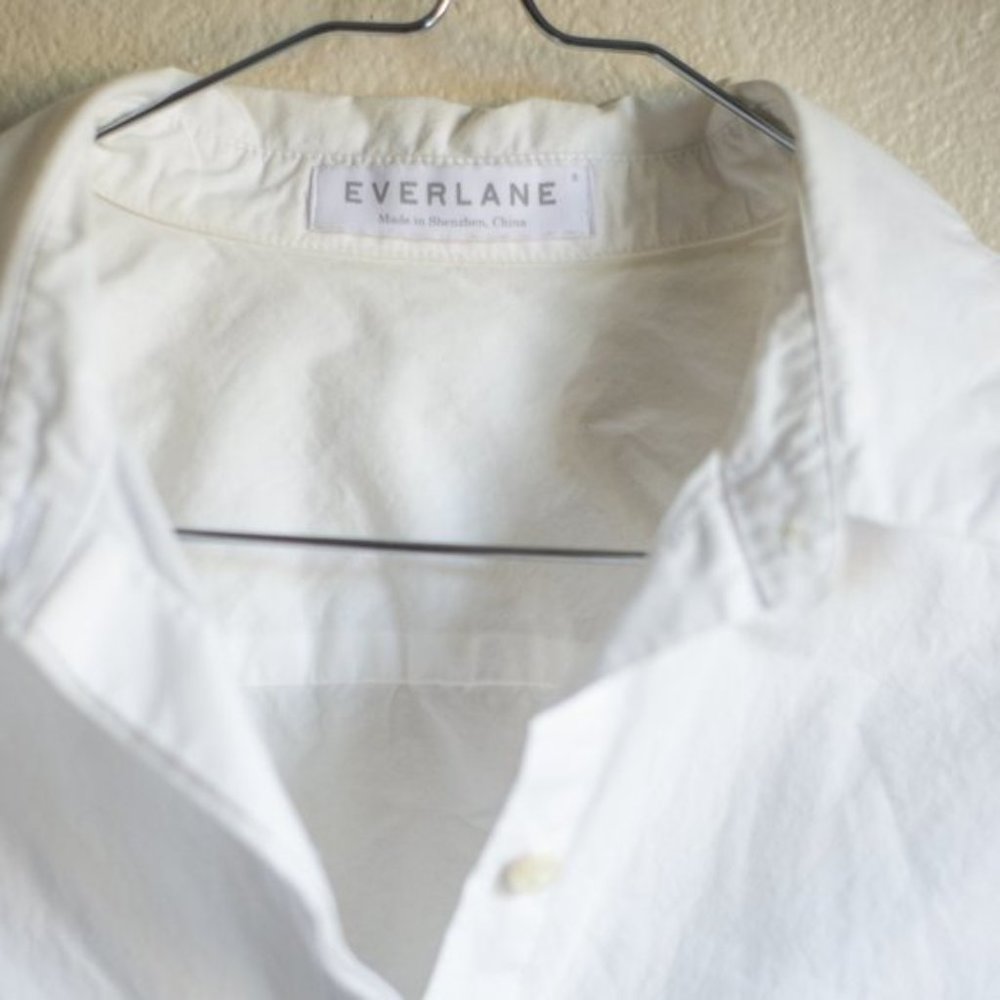 COPY - Everlane Cotton Button Down Shirt Small Wh…
